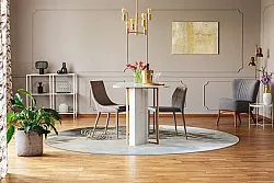 Kerek szőnyeg - Ekual (kék/szürke/arany)