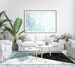 Wilton szőnyeg - Savino (fekete/fehér/zöld)