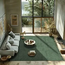 Shaggy szőnyeg - Alba Natural Cotton Shaggy (zöld)