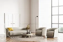 Kerek szőnyeg - Indoor/Outdoor Angus (bézs)