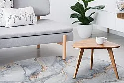 Kerek szőnyeg - Genova (szürke/fehér/arany)