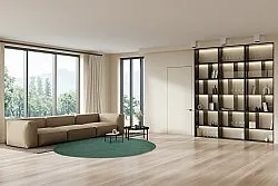 Kerek pamutszőnyeg - Billie (zöld)