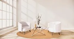 Kerek pamutszőnyeg - Billie (narancssárga)