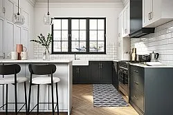 Plasztik szőnyegek - Camden (fekete/fehér)