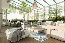 Beltéri és kültéri szőnyeg - Havana (krém/többszínű)