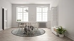 Kerek szőnyeg - Coastal (fekete/fehér)