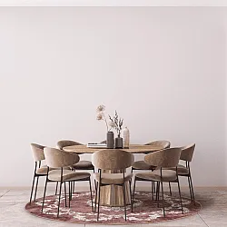 Kerek szőnyeg - Taknis (piros)