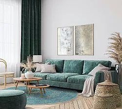 Kerek szőnyeg - Lainey (kék)