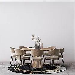 Kerek szőnyeg - Emery (fekete)