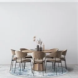 Kerek szőnyeg - Gombalia (ljuskék)