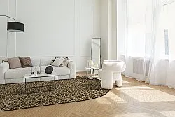 Ovális szőnyeg - Leopard (barna)