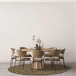 Kerek szőnyeg - Leopard (barna)