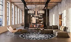 Kerek szőnyeg - Marineo (antracit)