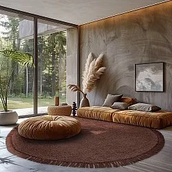 Kerek szőnyeg - Alba Natural Cotton Shaggy (barna)