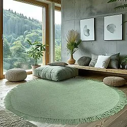 Kerek szőnyeg - Alba Natural Cotton Shaggy (világoszöld)