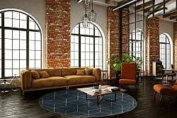 Kerek szőnyeg - Remy (kék)