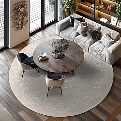 Kerek szőnyeg - Santi (bezs/fehér)