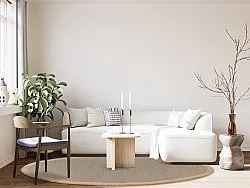 Kerek szizál szőnyeg - Agave (világos taupe)