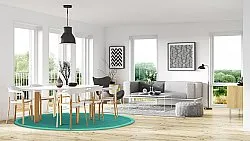 Kerek szizál szőnyeg - Agave (smaragdzöld)