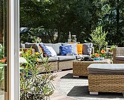 Kerek szőnyeg - Indoor/Outdoor Kendall (krém/szürke)