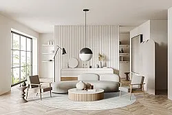 Kerek szőnyeg - Indoor/Outdoor Baltimore (krém)