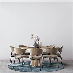 Kerek szőnyeg - Storm (kék/arany)