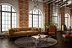 Kerek szőnyeg - Tizzano (arany/többszínű)