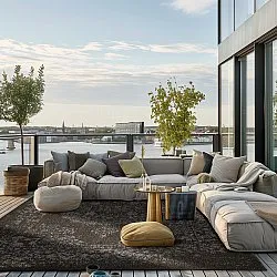 Beltéri és kültéri szőnyeg - Ellstin (fekete)