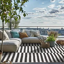 Beltéri és kültéri szőnyeg - Roscoe (fekete)