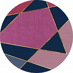 Kerek szőnyeg - Jade (sötétkék/rózsaszín)