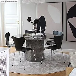 Kerek szőnyeg - Jodhpur Special Luxury Edition Viskos (világosszürke/bezs)