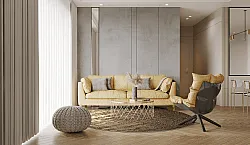 Kerek szőnyeg - Junes (arany)