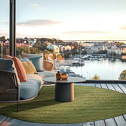 Kerek jutaszőnyeg - Amasia (katonai zöld)