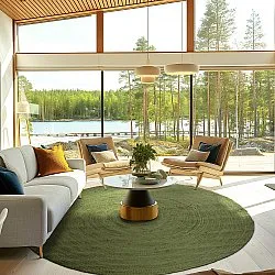 Kerek jutaszőnyeg - Amasia (katonai zöld)