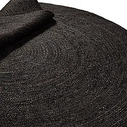 Kerek jutaszőnyeg - Amasia (fekete)