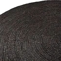 Kerek jutaszőnyeg - Amasia (fekete)
