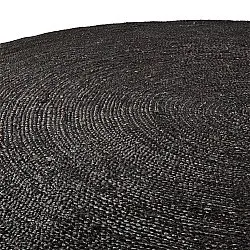 Kerek jutaszőnyeg - Amasia (fekete)