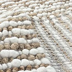 Zsákruha szőnyeg - Bally Jute/wool Bubble (természet/fehér)
