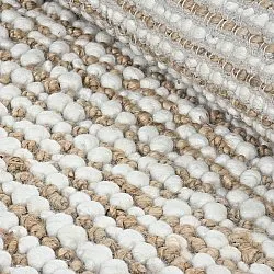 Zsákruha szőnyeg - Bally Jute/wool Bubble (természet/fehér)