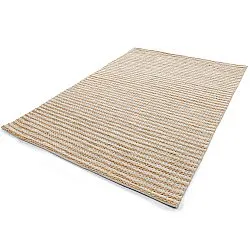 Zsákruha szőnyeg - Howrah Braided Jute (természet/fehér)