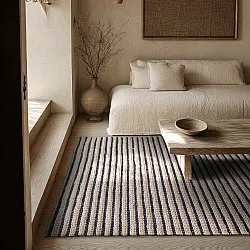 Zsákruha szőnyeg - Howrah Braided Jute (natúr/fehér/fekete)