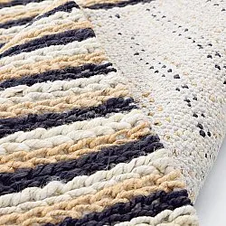 Zsákruha szőnyeg - Howrah Braided Jute (natúr/fehér/fekete)