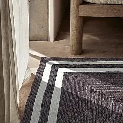 Zsákruha szőnyeg - Jessore (sötét szürkés/fehér)