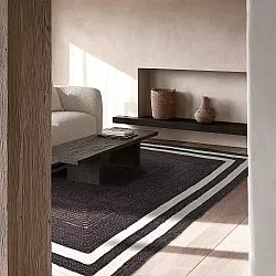 Zsákruha szőnyeg - Jessore (sötét szürkés/fehér)