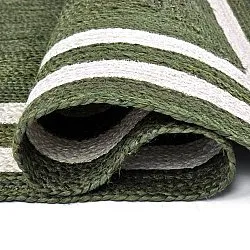 Zsákruha szőnyeg - Jessore (katonai zöld/fehér)