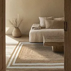 Zsákruha szőnyeg - Jessore (természet/fehér)