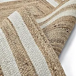 Zsákruha szőnyeg - Jessore (természet/fehér)