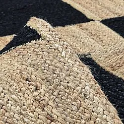 Zsákruha szőnyeg - Khulna (natúr/fekete)