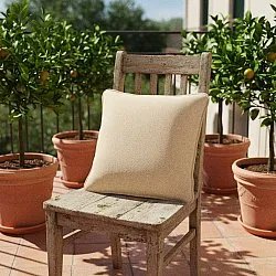 Párnahuzat - Denisa Fishbone (bézs/fehér)