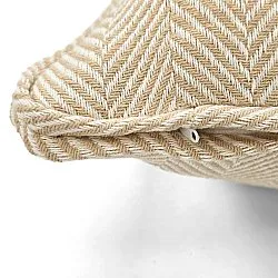 Párnahuzat - Denisa Fishbone (bézs/fehér)